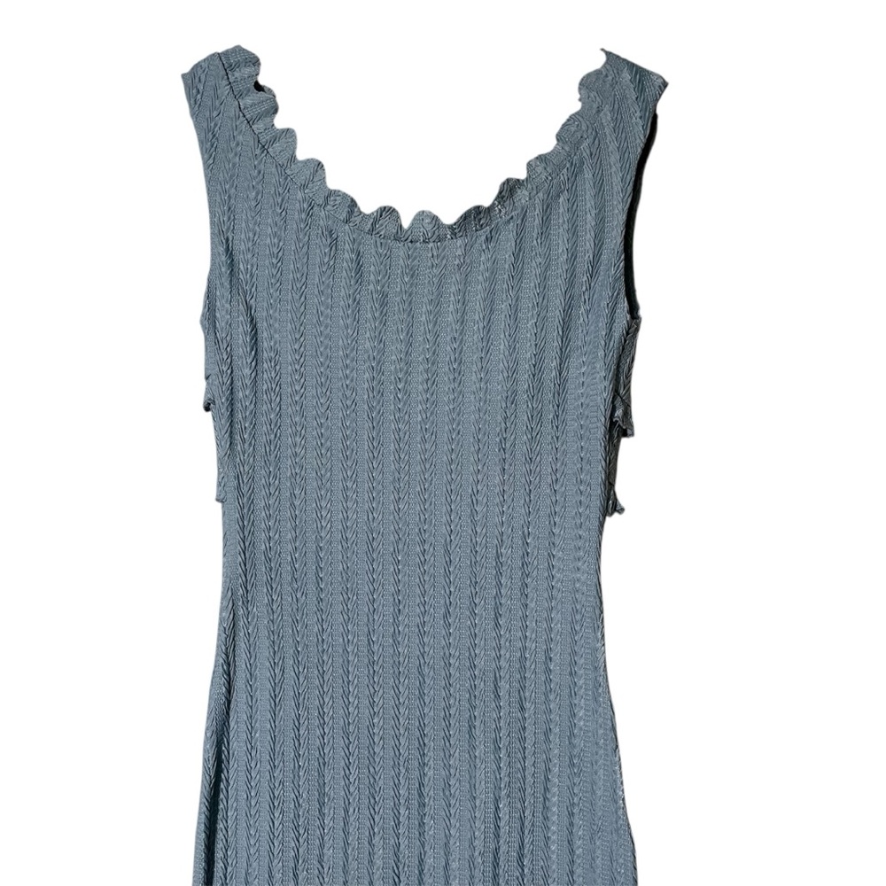 Commense Blue Textured Bodycon Stretch Maxi Dress - Picture 5 of 6